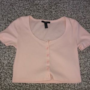 pink forever 21 crop top